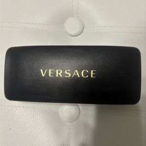 Versace Black Eyewear Case with Gold Logo